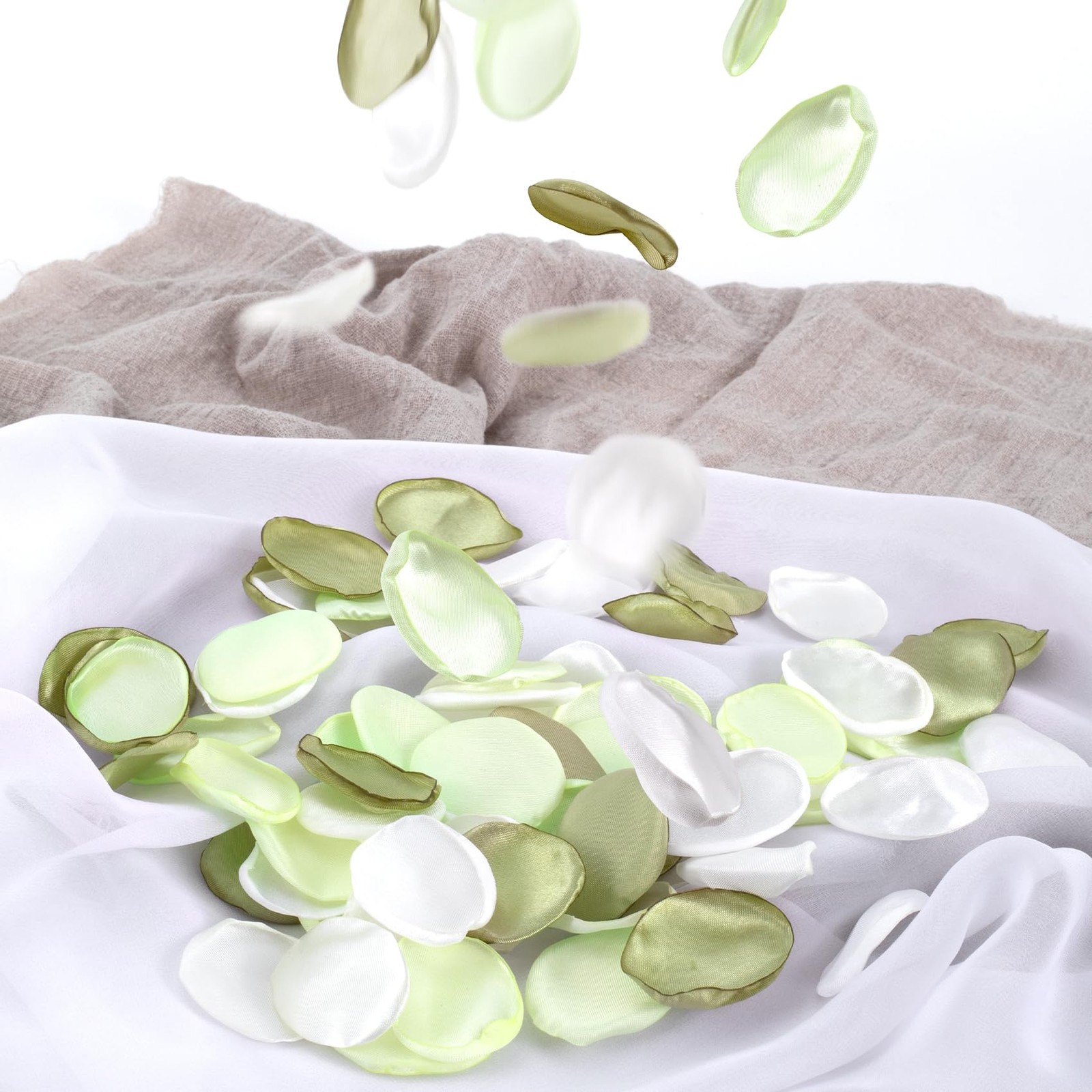 Green Silk Rose Petals Artificial Flower Scatter Wedding Party Decor 100 PCS