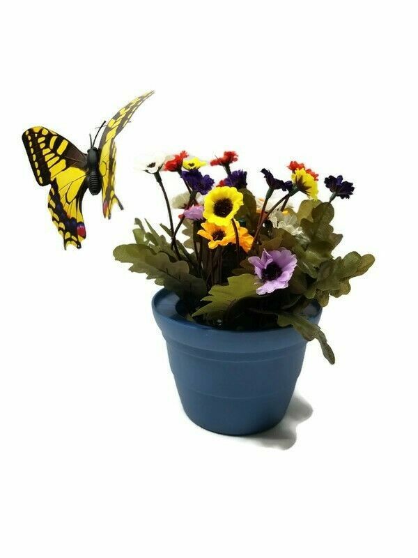 Harvest Light Flowerpot Fluttering Butterfly 3 Colors Spring Decorative Beauty