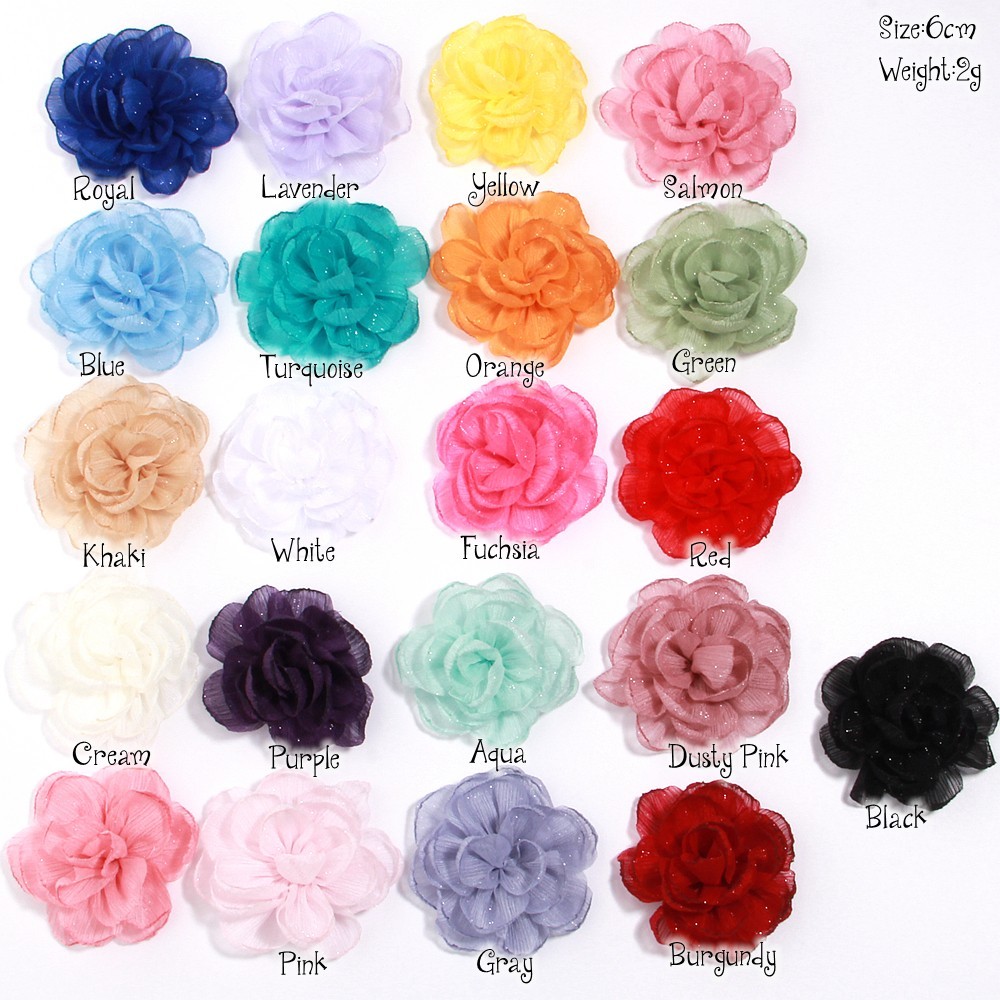6cm Rose Camellia Chiffon Fabric Flower For Wedding Invitation Artificial Flower