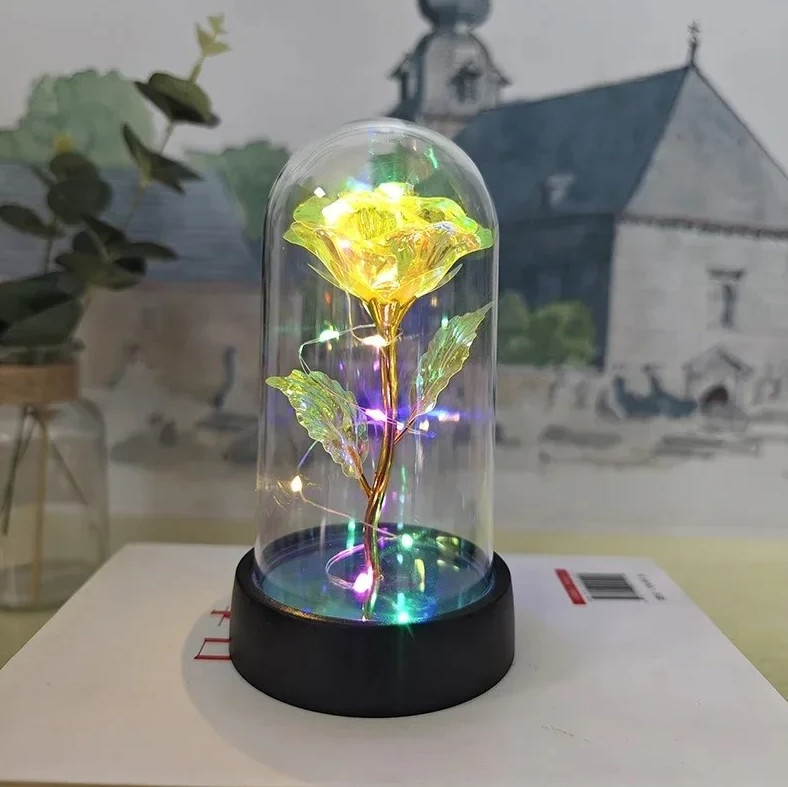 1pc Artificial Rose Eternal LED Flower Gift–Romantic Valentine’s & Wedding Decor