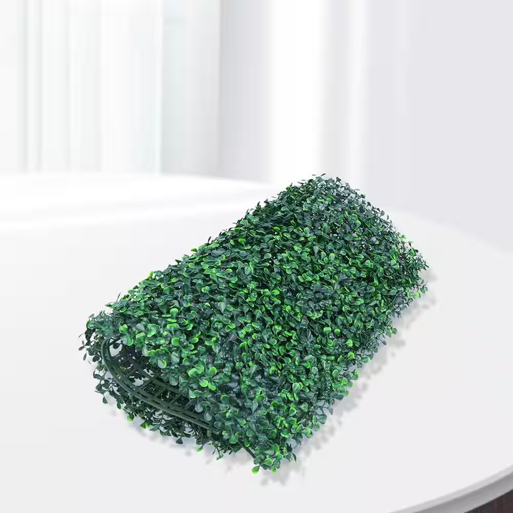 12 Pcs Artificial Boxwood Hedge Greenery Panels 20 In. X 20 in Grass Wall Panels