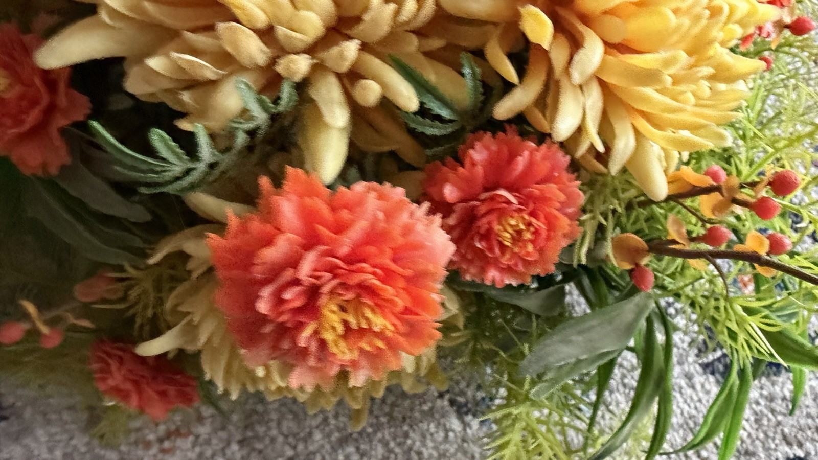Vintage Centerpiece Plastic Floral Haeger Pottery Fall Autumn F15