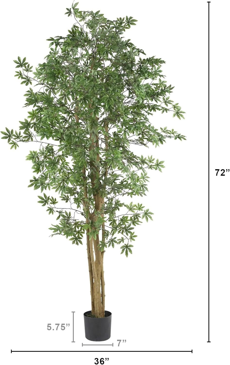 Lifelike 6Ft Japanese Maple Silk Tree for Home or Office Decor