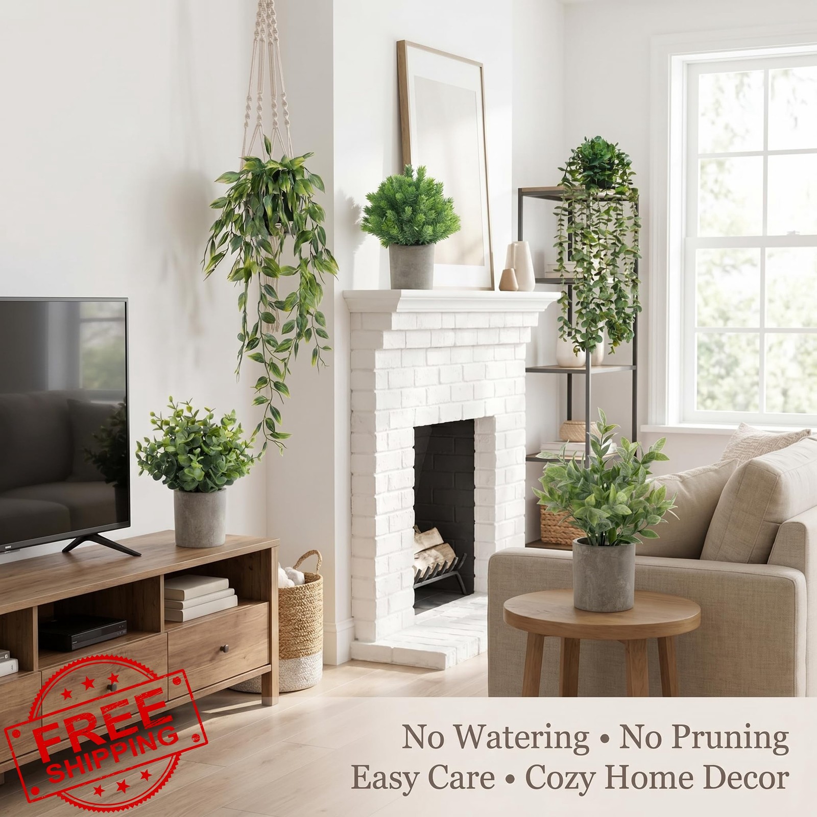 GOEJGSDJ 5 Pack Small Hanging Plants