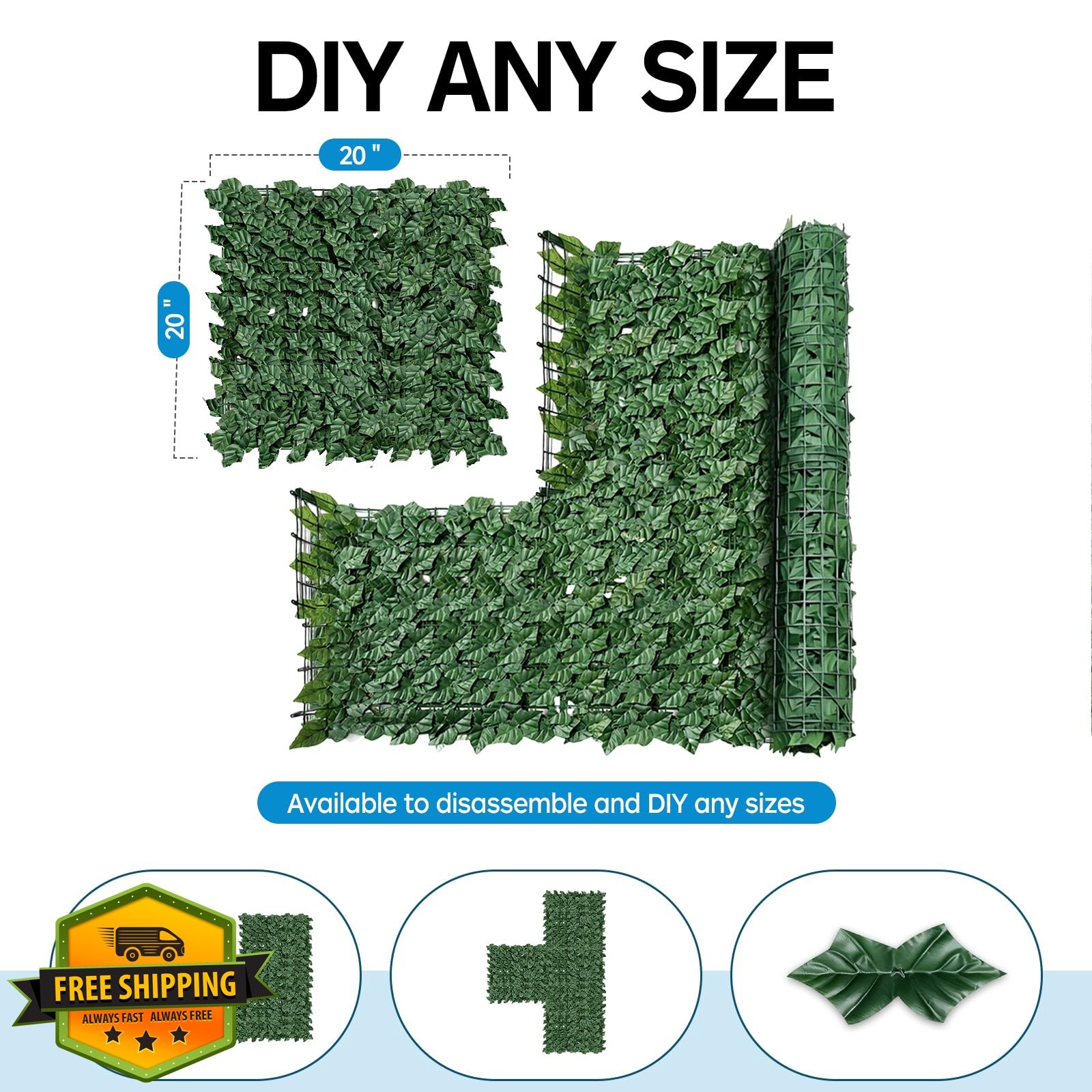 Skloopearg Ivy Screen 39.4″x99″ Green