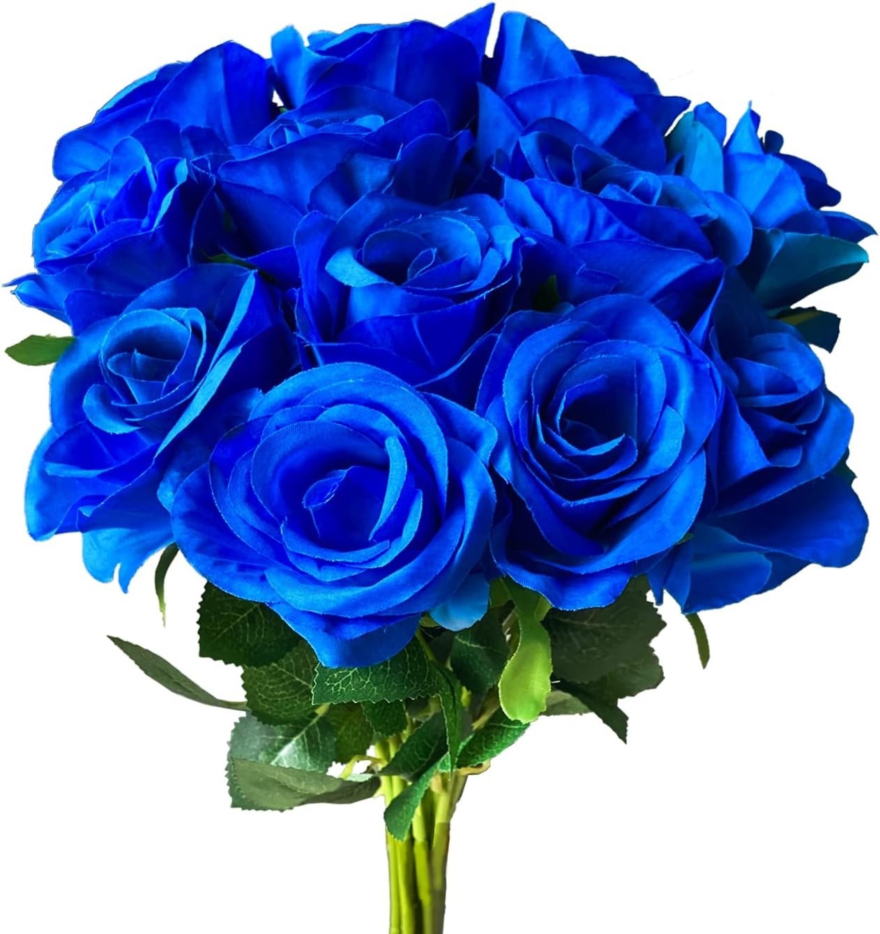 12 PCS Rose Artificial Silk Flowers Fake Roses with Long Stems Realistic