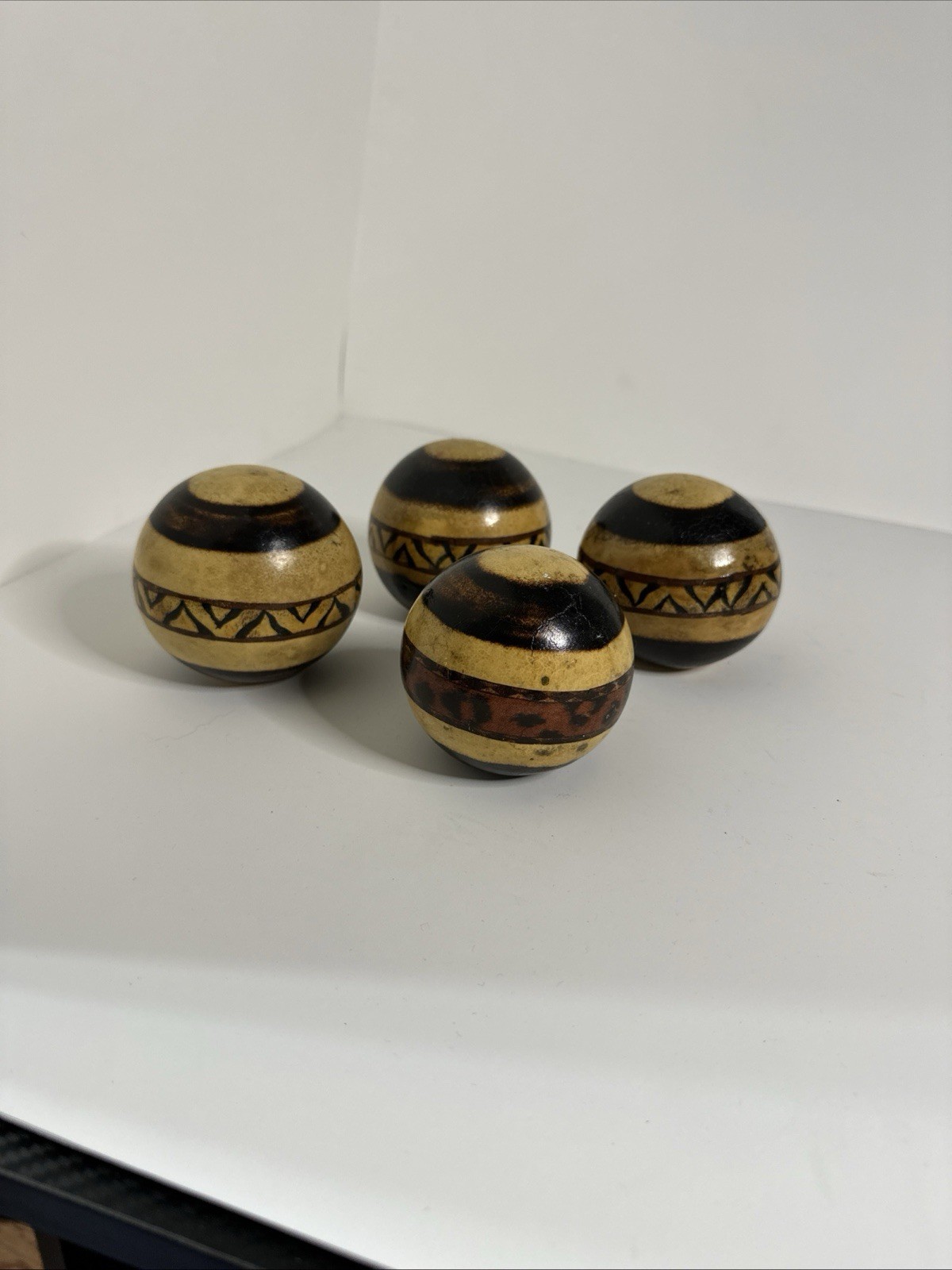 Set of 4 Monkey Apple Dried Pods Decorative Bowl Filler Rustic Jungle Decor