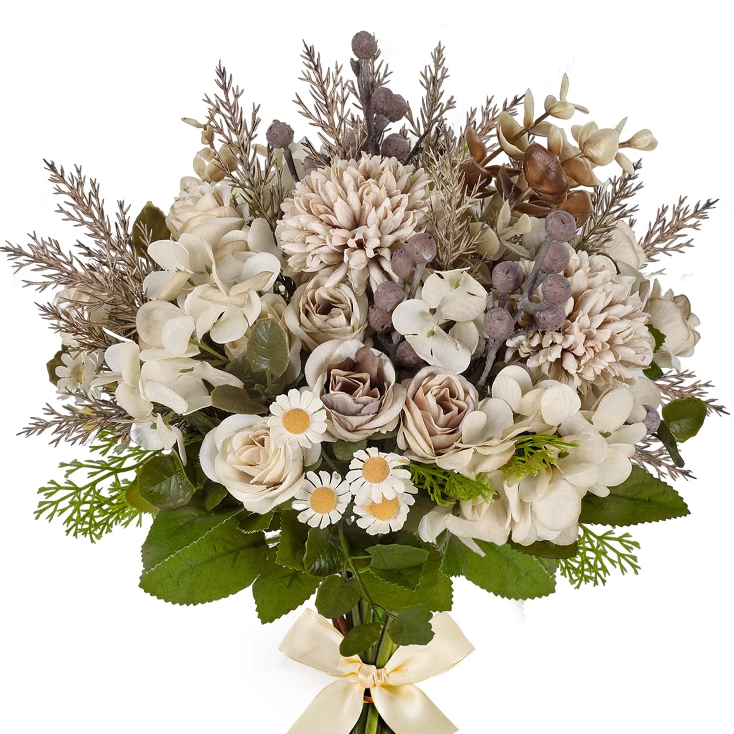 Kimkusia Silk Artificial Flowers Bridal Wedding Decor Bouquet Faux Silk Roses