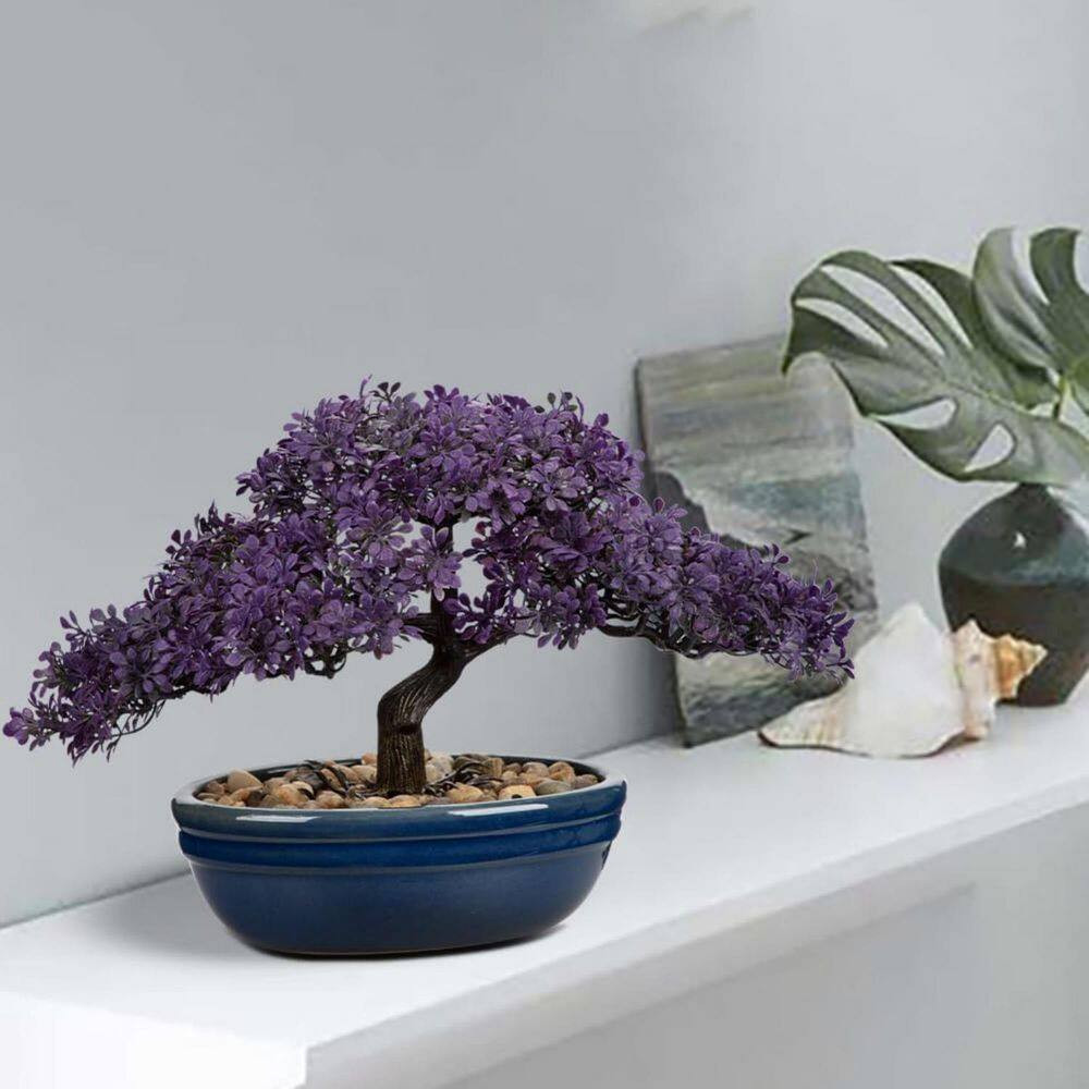 Artificial Bonsai Tree Juniper, Purple