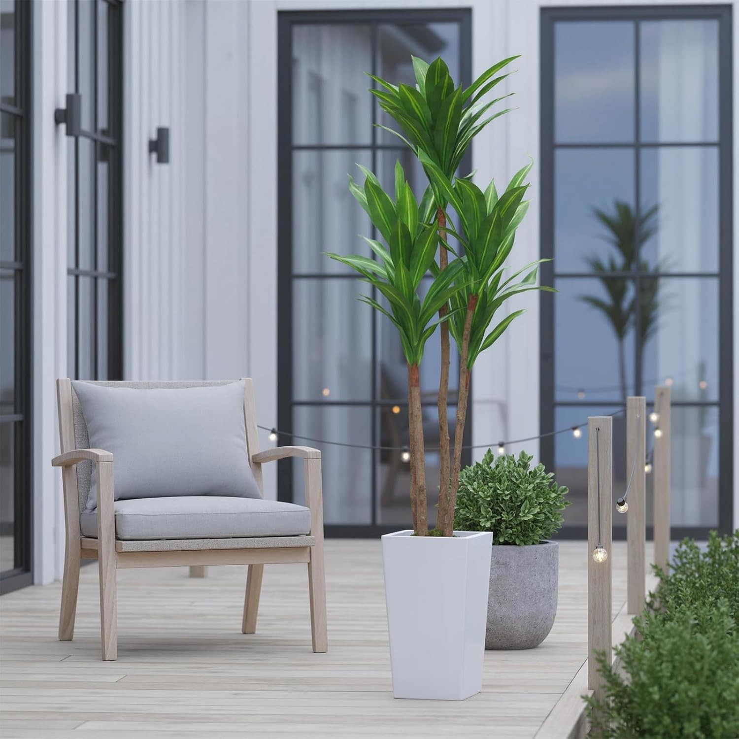 4.8ft Artificial Brazilian Wood Tree in Pot Areca Palm for Living Room or Office