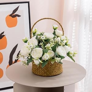 2 Bunches Peony Artificial Flowers Pink Flowers Silk Peonies Bouquets for