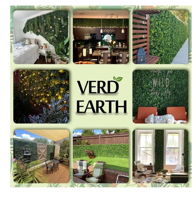 VERDEARTH 11PCS 20″x20″ Artificial Plant Wall Panels, Foliage Topiary Hedges New