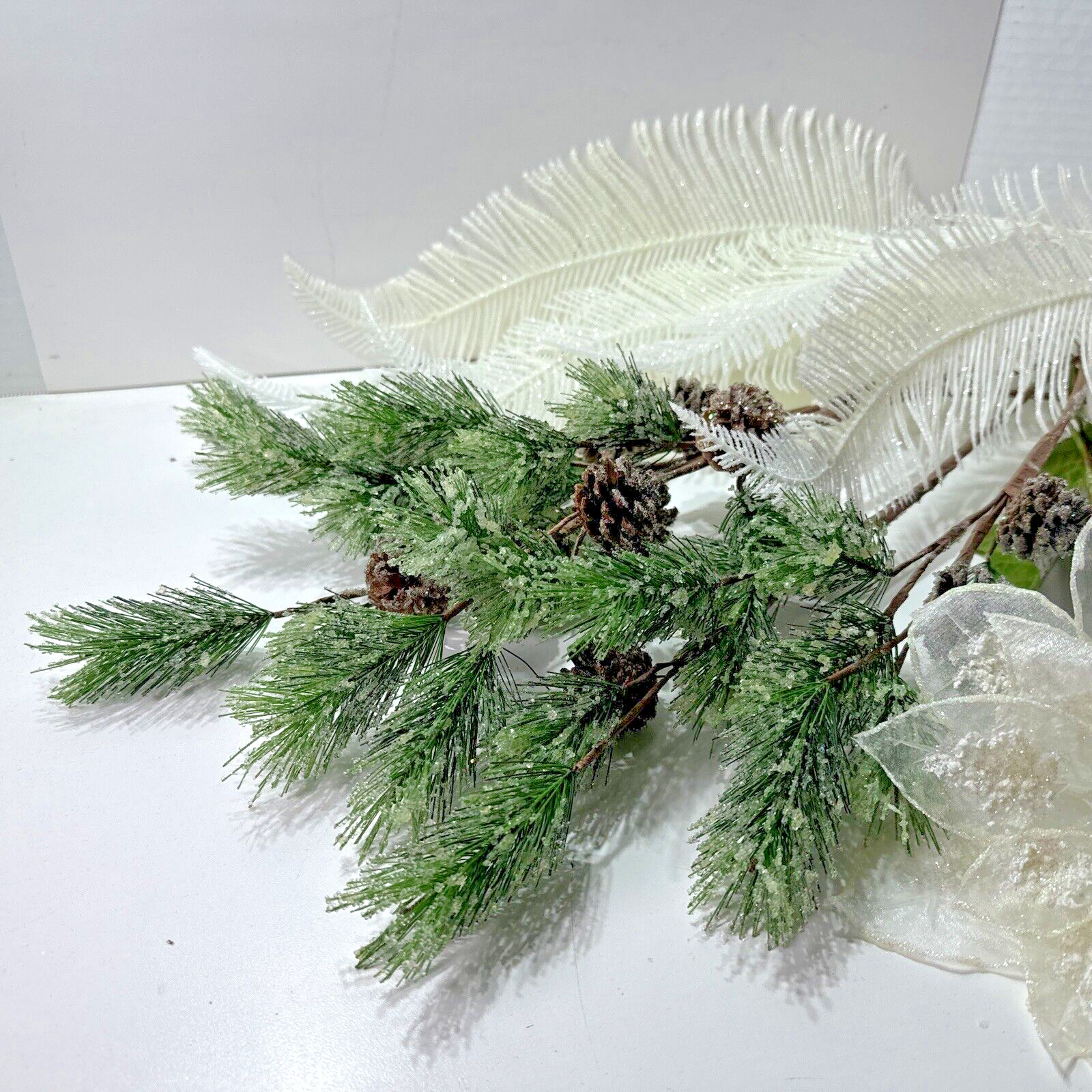 17X ESTATE Vintage ICY Stems Faux Branches Assorted Vase CHRISTMAS DECOR