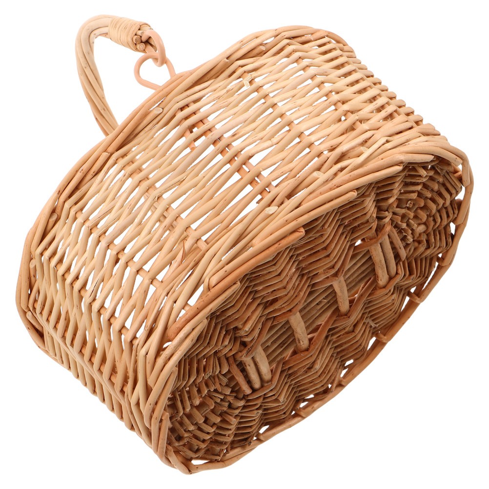 Wicker Flower Girl Basket Decorative Baskets with Handles Home Wedding