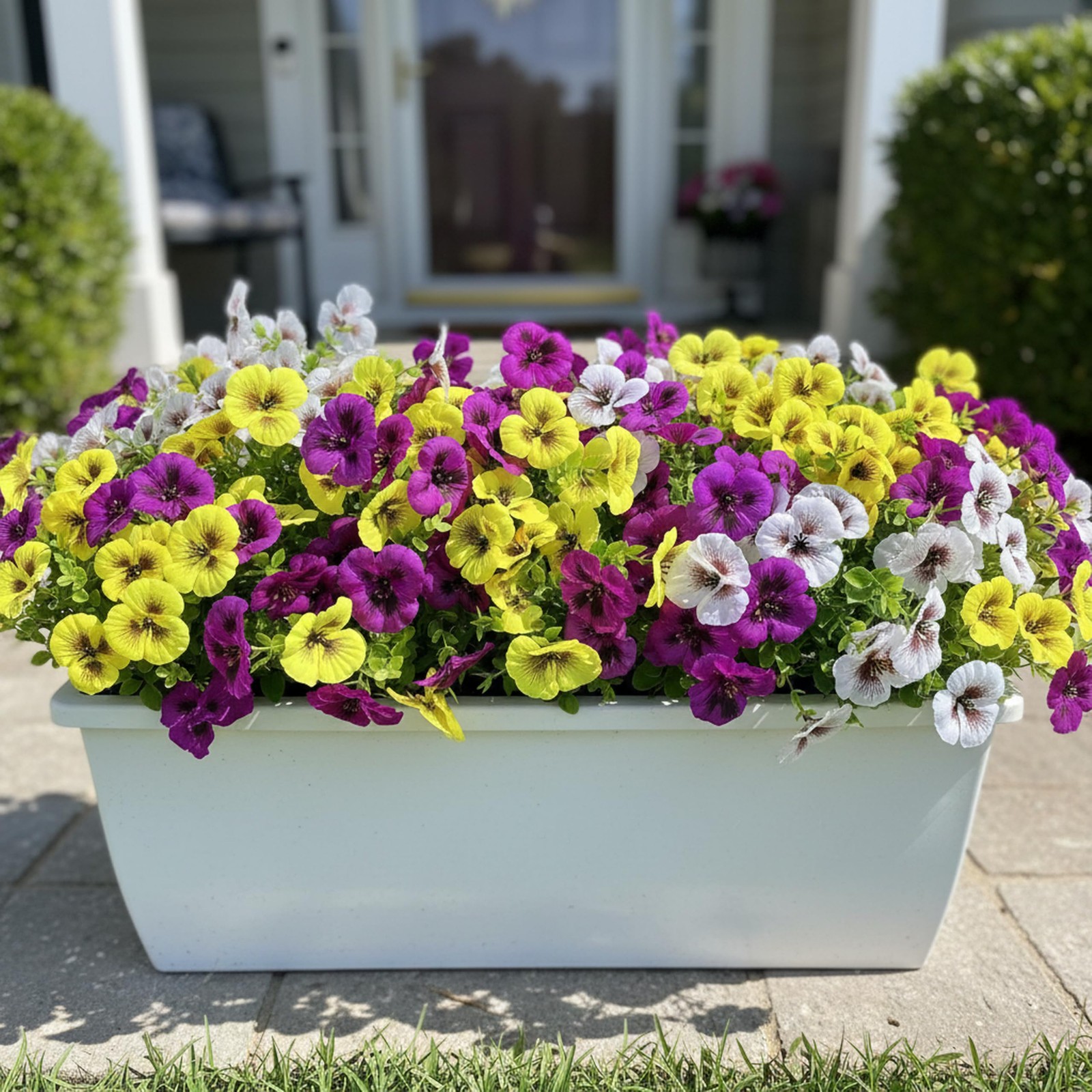 UV Resistant Artificial Pansy Flowers for Outdoors – Faux Silk Pansies with E…