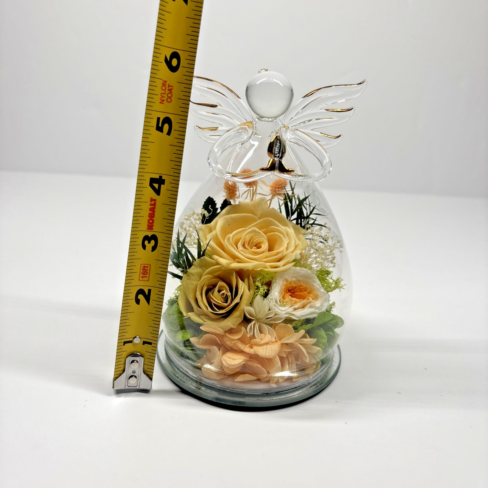 Gifts for Women, Mothers, birthdays Angle Rose Light Up Flowers in Glass *read*