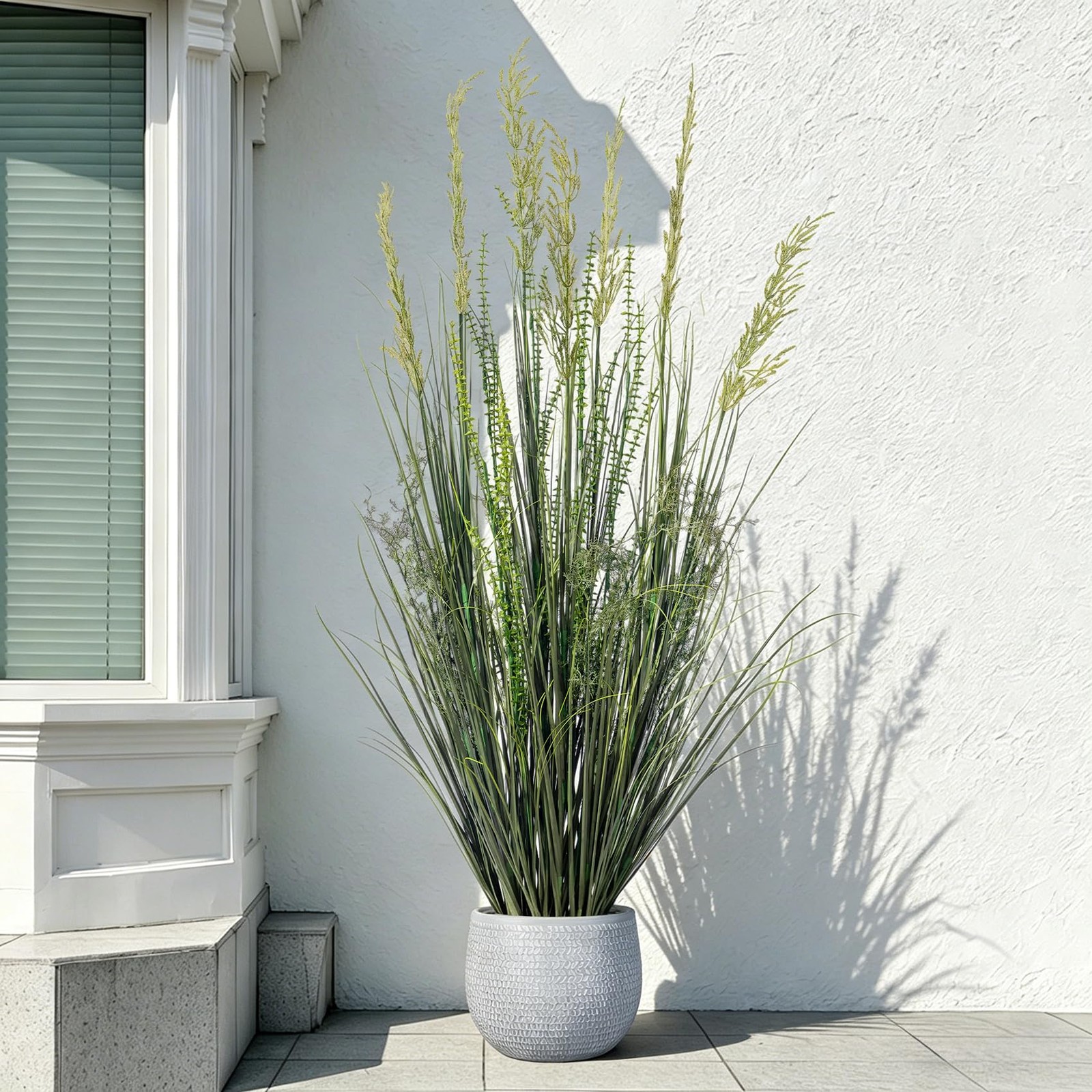 Faux Plastic plantas Synthetic Pampas Grass Artificial Cattail Reed Grass Ind…