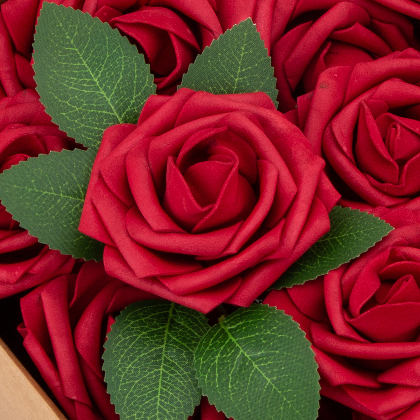 50Pack Faux Fake Foam Rose Bulk for DIY Wedding Bouquet Baby Bridal Shower Party
