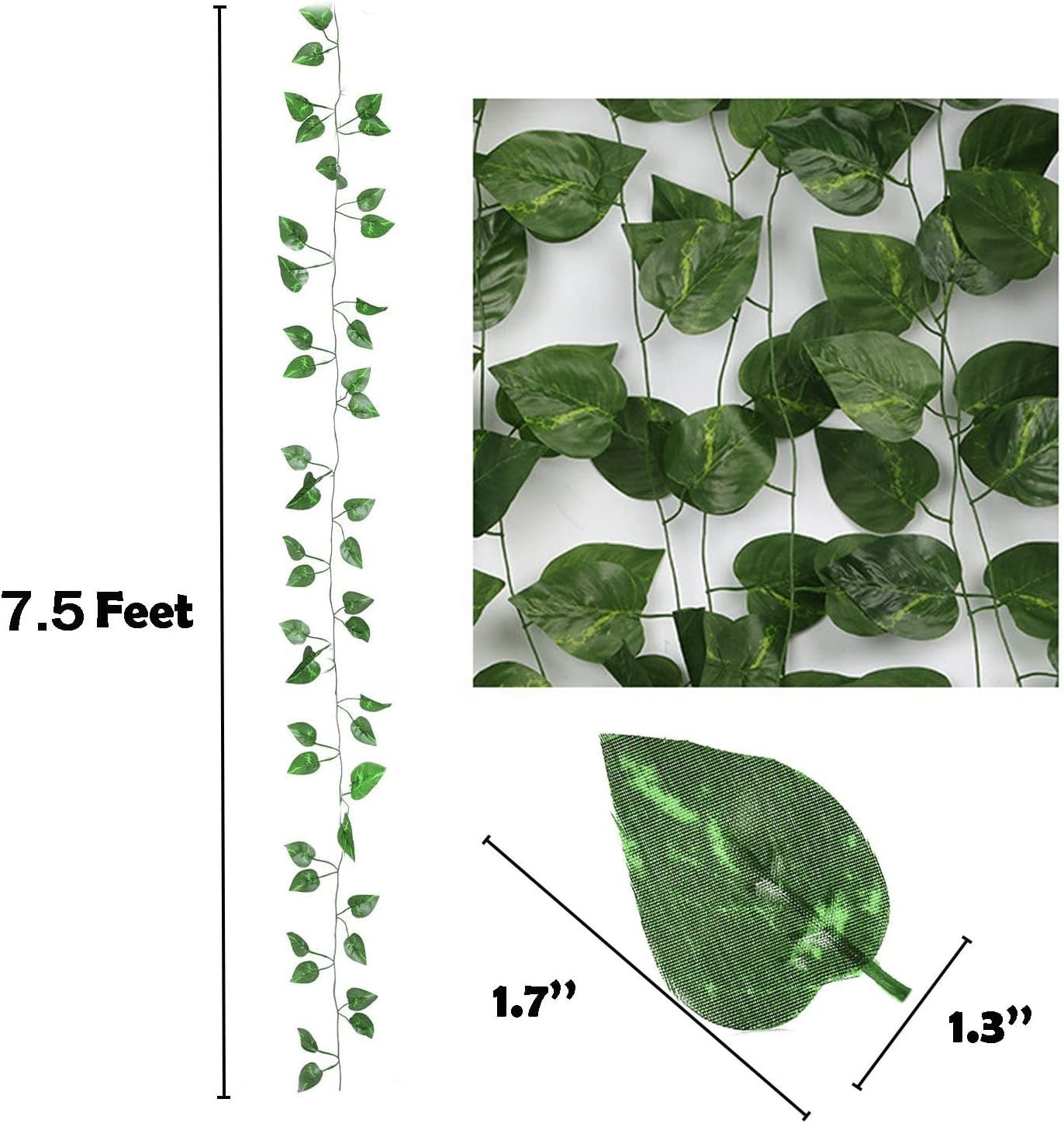 Greenery Hanging Garland Faux Ivy Plants Foliage Wall Decor 720 Feet 96 Pack