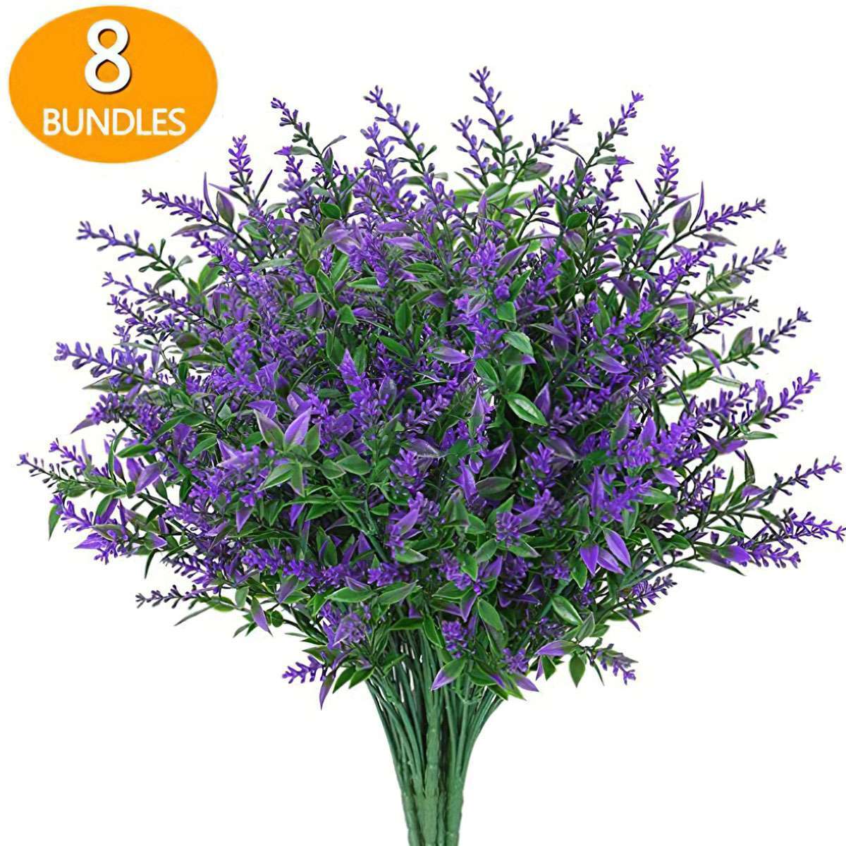 8 16 32 Bundles Artificial Flowers Fake Plants Outdoor UV Resistant Flower Home