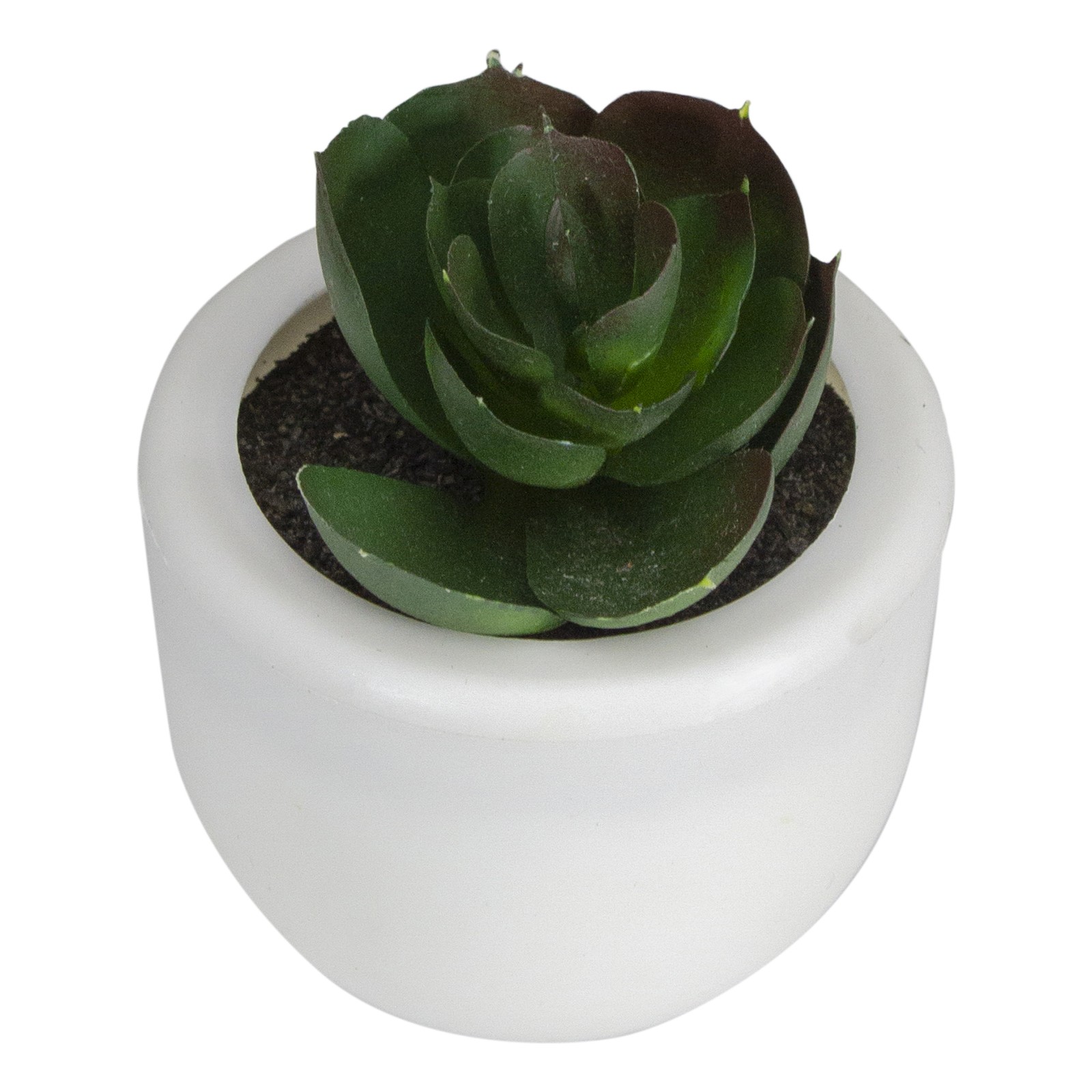 Northlight 2.75” Mini Faux Succulent Planter with White Pot Table Top Decoration