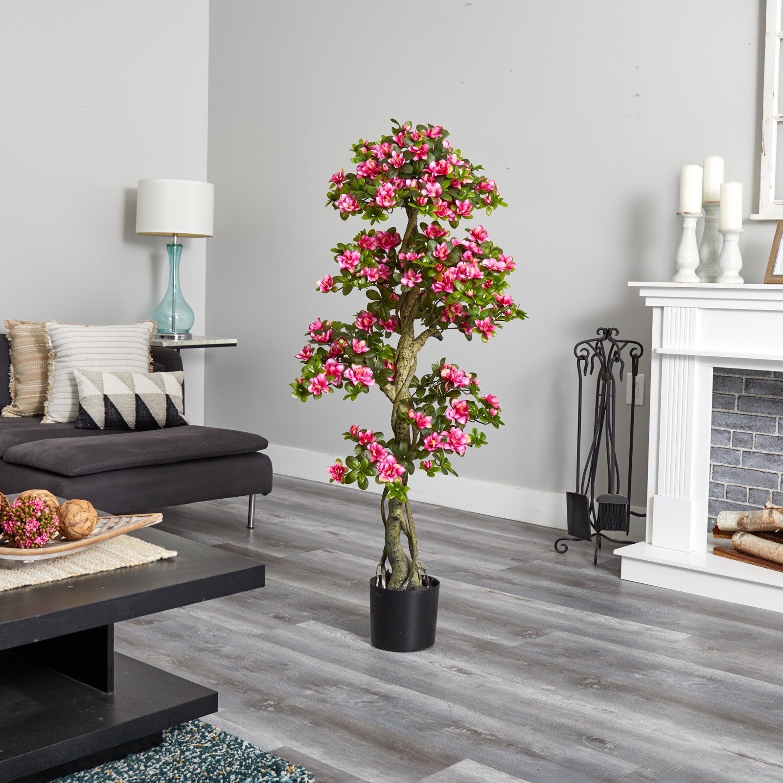 5′ Azalea Artificial Flower Tree UV (Indoor/Outdoor) Home Decor. Retail $230