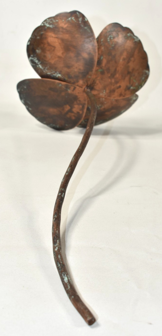 Pottery Barn SAMPLE 3 Pcs Metal Flowers Poppies Poppy Stems Copper Color NO VASE