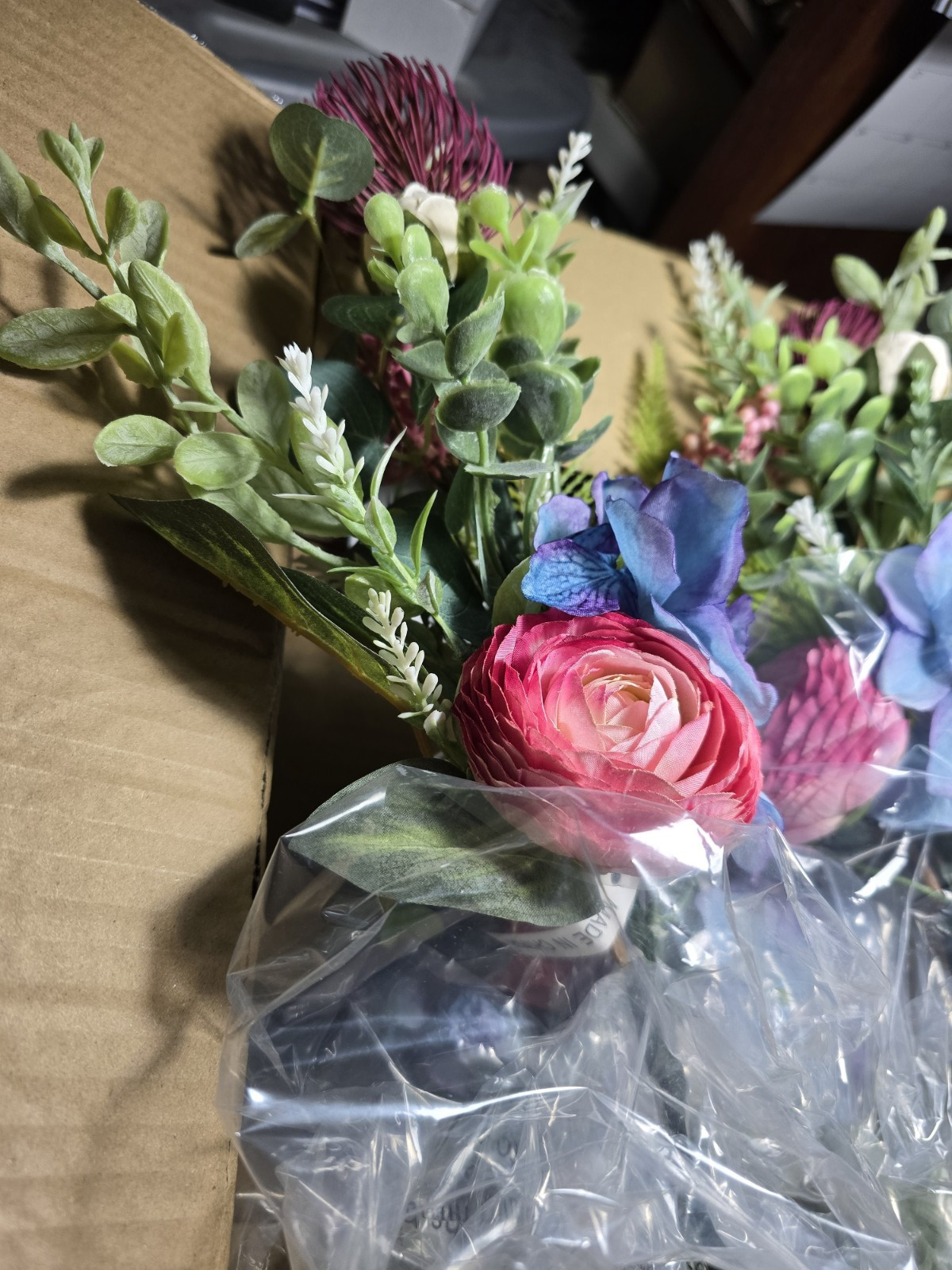 Valerie Parr Hill Rose, Ranunculus & Hydrangea Picks. Set Of 4 NIB. SOLD OUT.