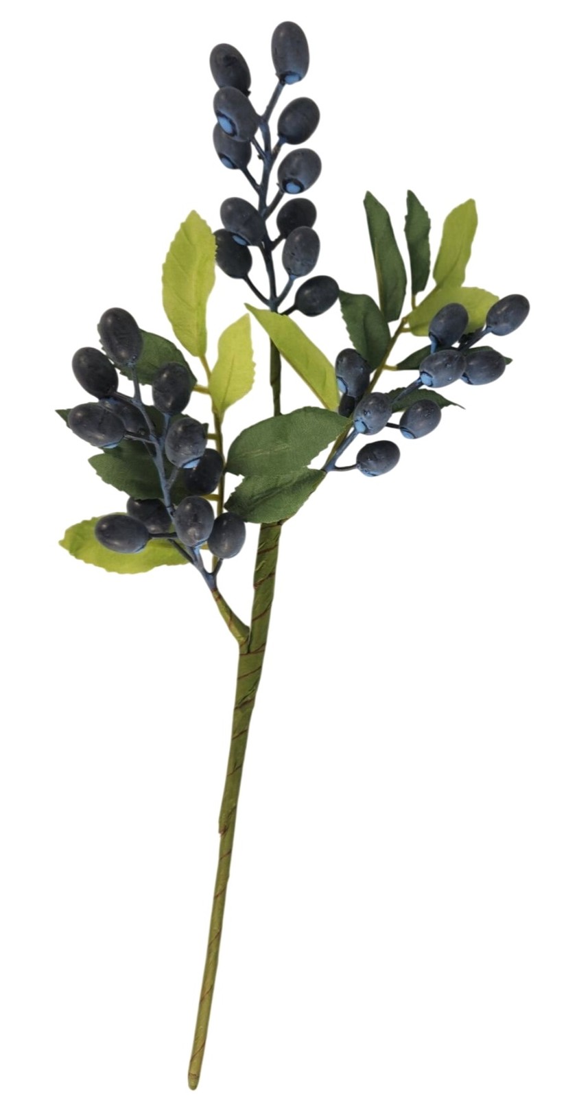 Blueberry Berry Stem 13.5 Inch Artificial Blue Berry Branch Farmhouse Lodge Cabi