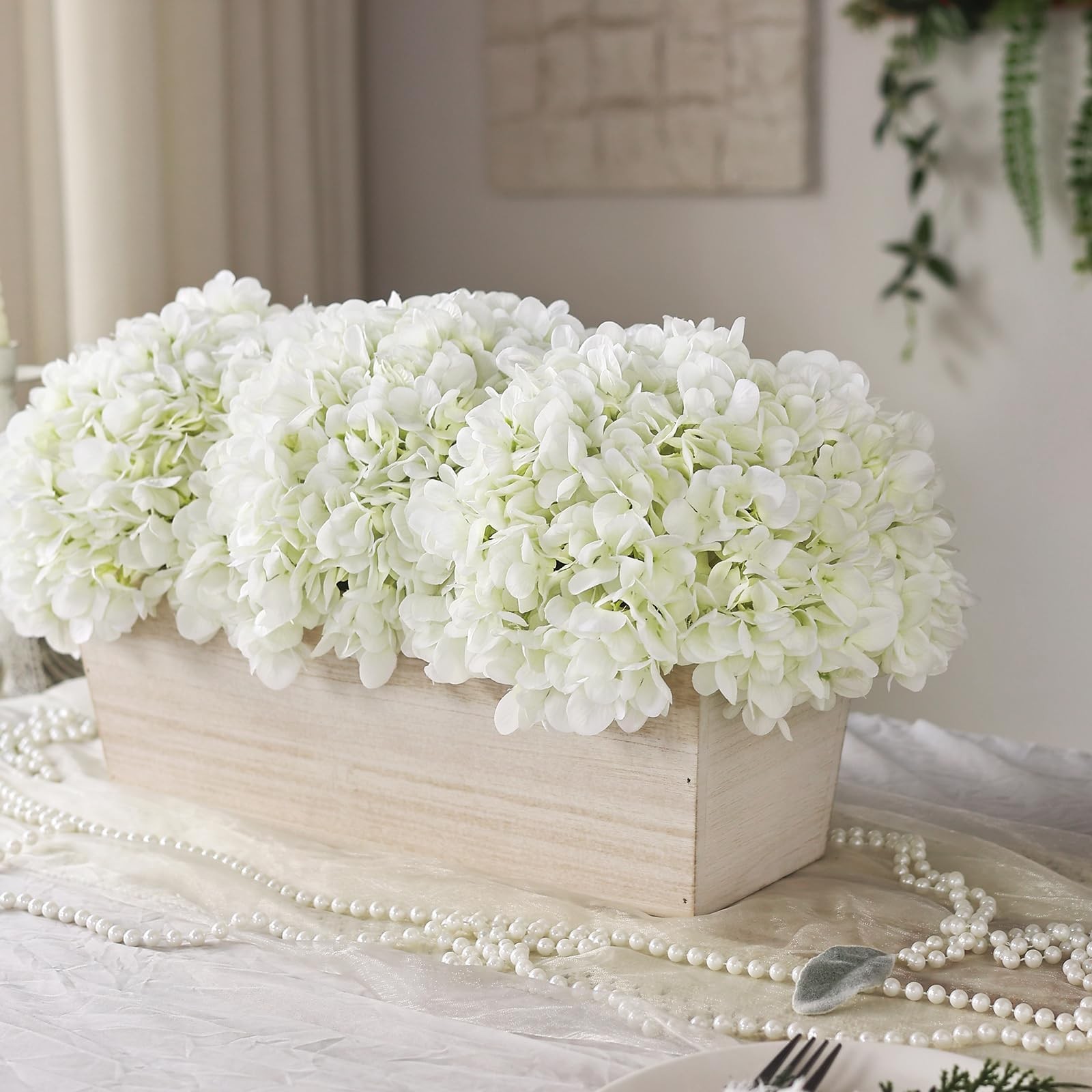 21″ Large Artificial Hydrangea Arrangement in Planter for Table Centerpiece, …