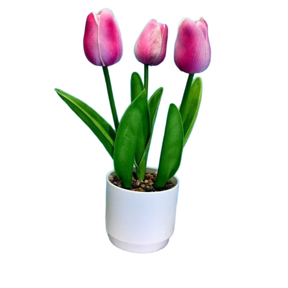Realistic Looking Artificial Tulips for Living Room Bedroom For Office Desk