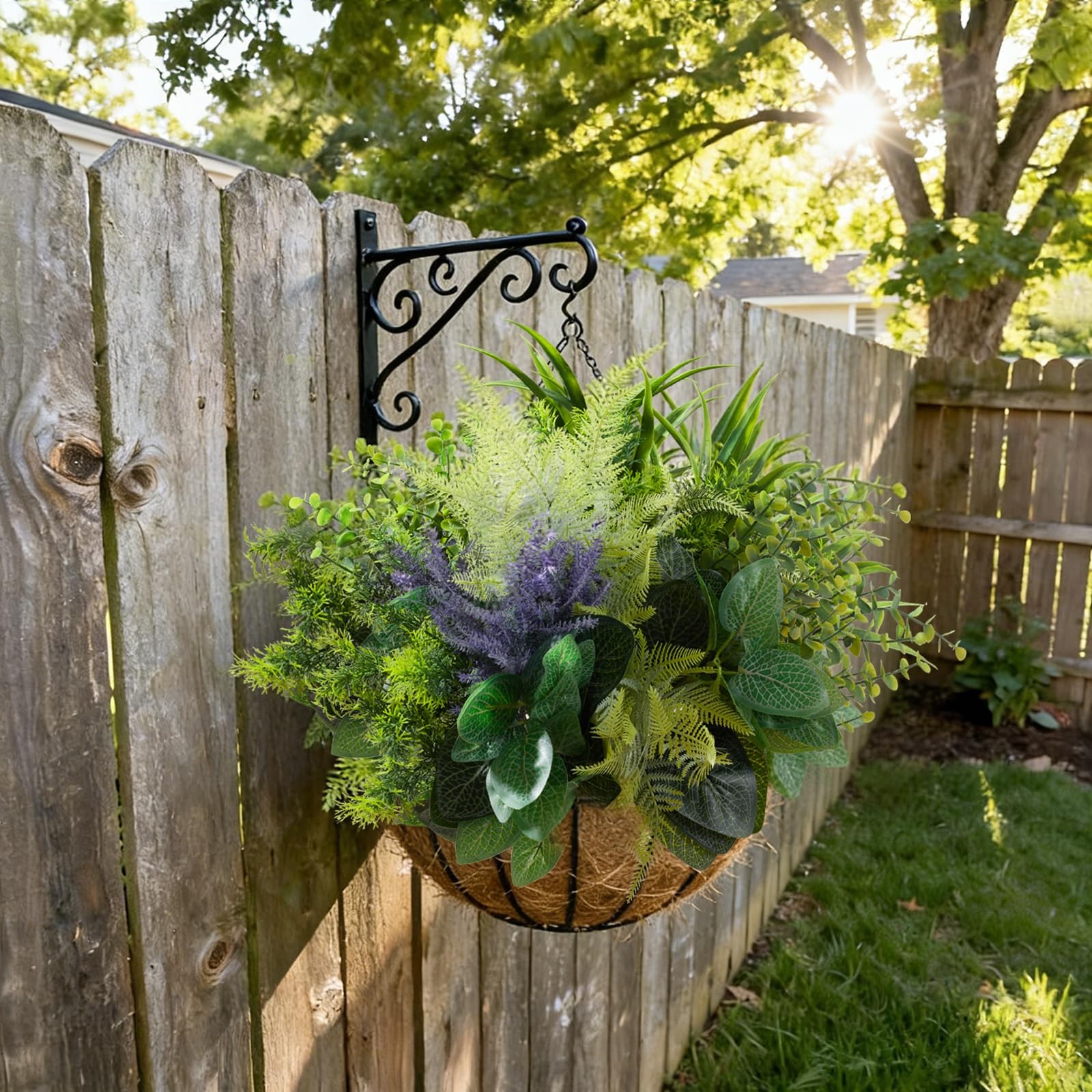 Artificial Plants Outdoor UV Resistant – 12 Bouquets Realistic Artificial Fer…