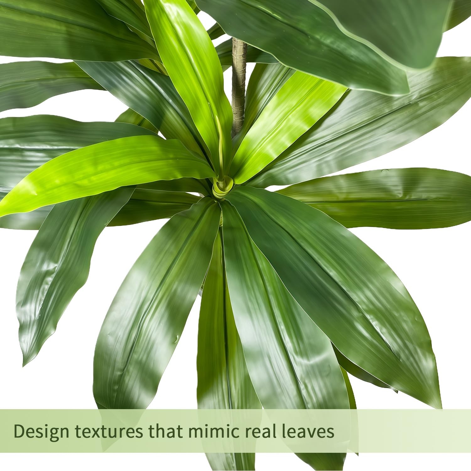 Artificial Dracaena Tree 48in – Fake Plants Tree with Black Planter – Faux Yu…