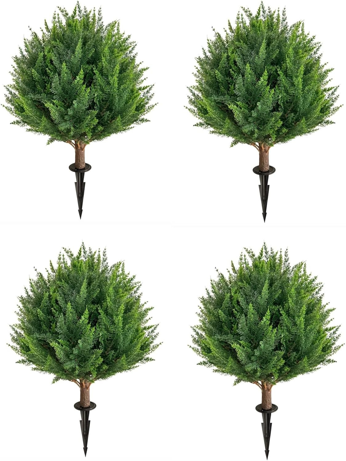 Set of 4 UV Resistant 24.5″ Artificial Cedar Topiary Balls for Indoor/Outdoor Us