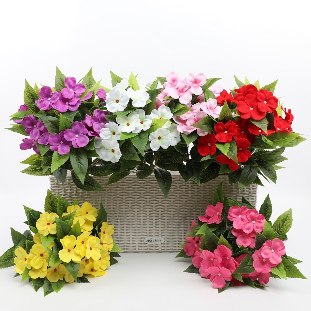 Artificial Silk Bouquet in White Pink Red Yellow Flower Red Purple 25x38cm Size