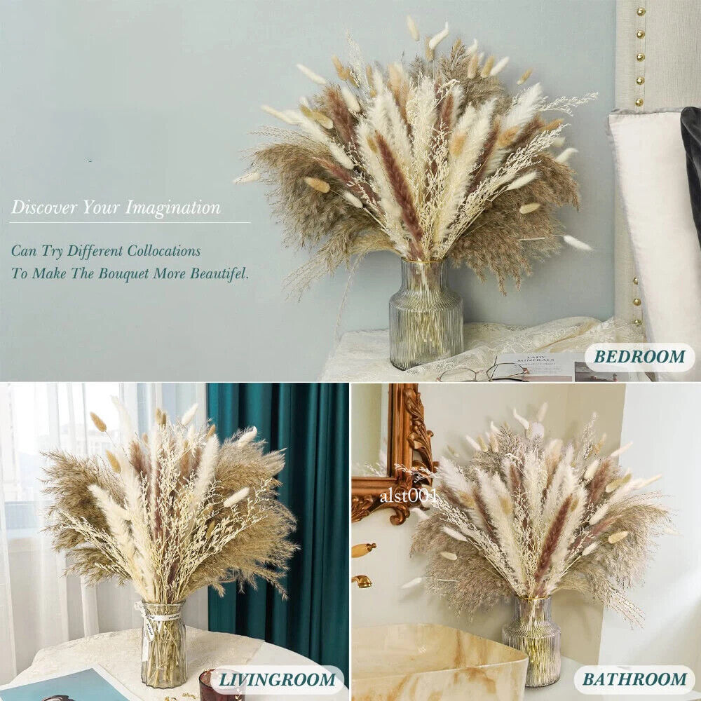 Grass Decor Home Decor Bouquet Natural Fluffy Dried Flowers for Wedding Floral