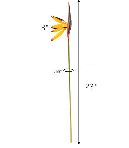 Multicolor Artificial Flowers Bird Of Paradise 23 Inch Permanent Bouquet 6 PCS