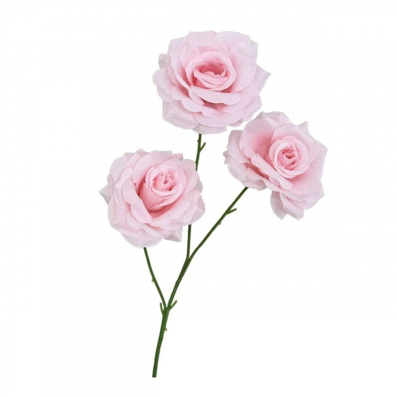 6Pcs Silk Artificial Roses Faux Flowers Pink Blue Purple for Wedding Home Decor
