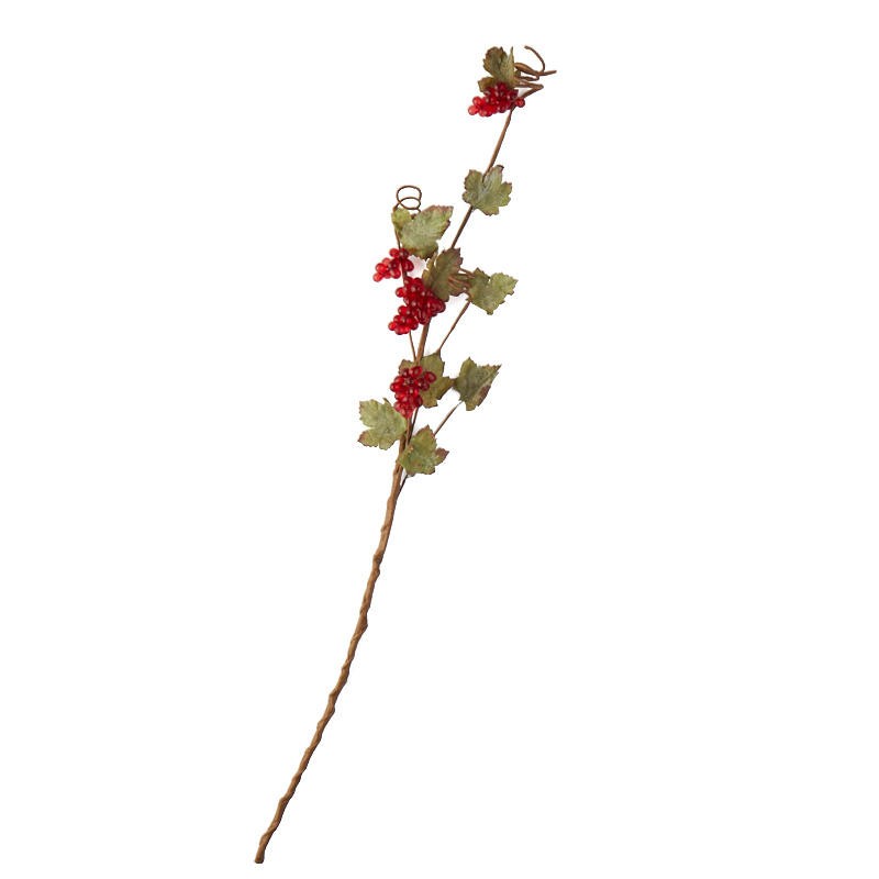Group of 2 Red Artificial Grape Cluster 32″ Floral Stems