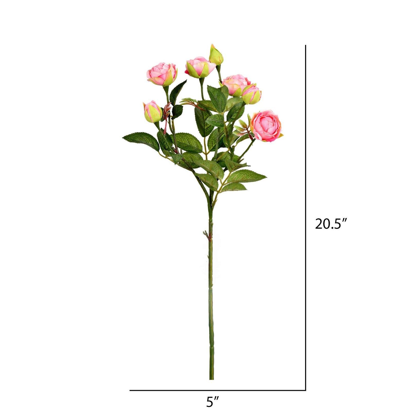 Vickerman 20.5″ Fabric Artificial Tea Rose Spray in Pink (Set of 3)