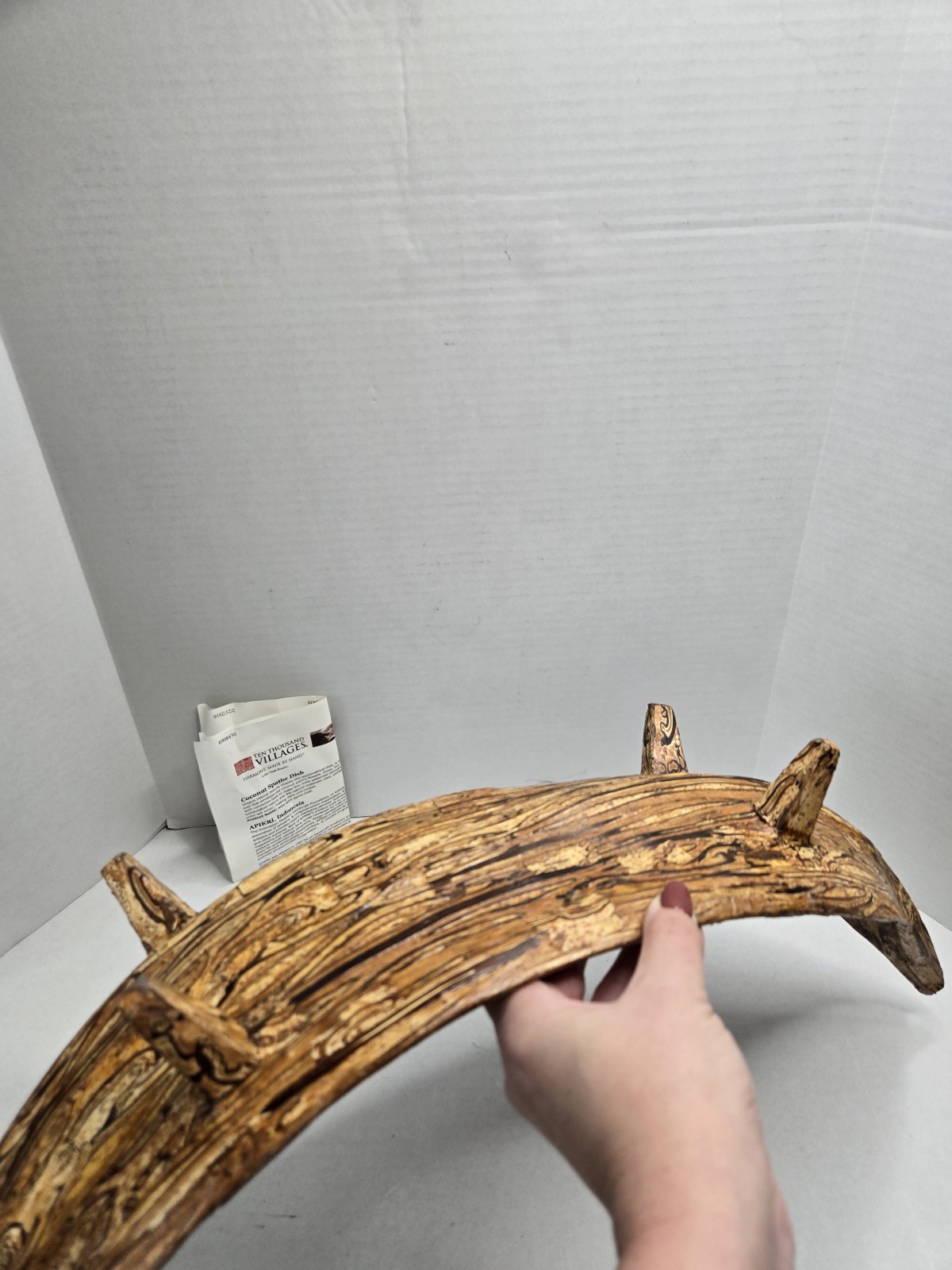 Coconut Spathe Fiber Large Centerpiece Dish Floral Fake Fruit Display Indonesia