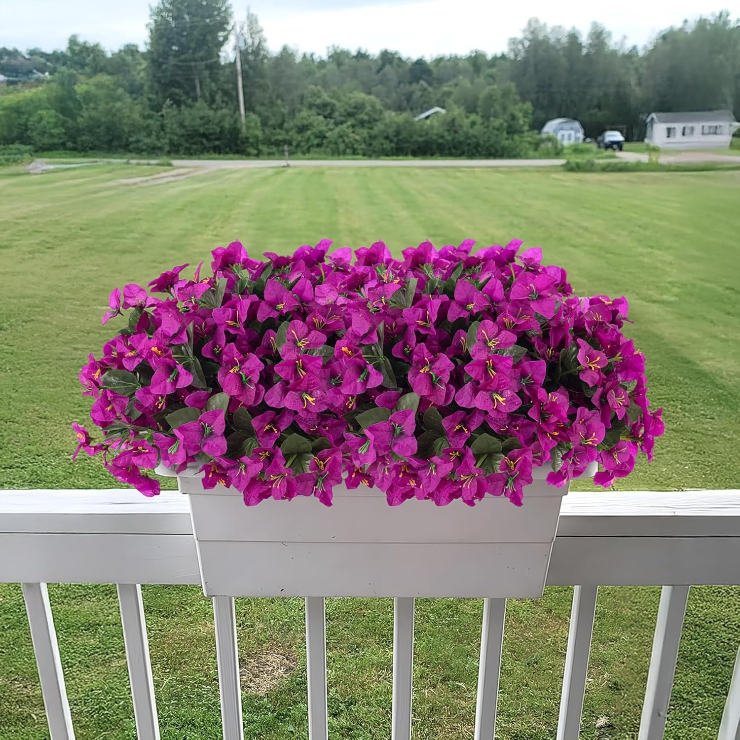 6 Bundles UV Resistant Bougainvillea – Elegant Silk Flowers for Outdoor Decor