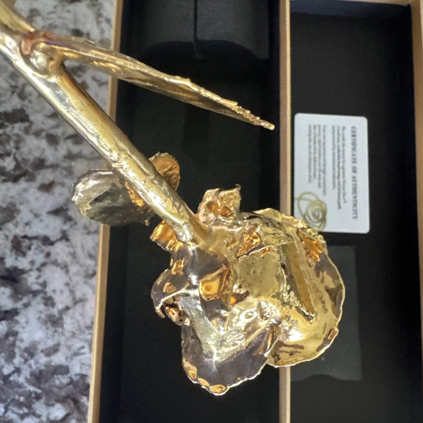 Vintage The Forever Rose 24 Kt Gold Dipped Rare Great Gift