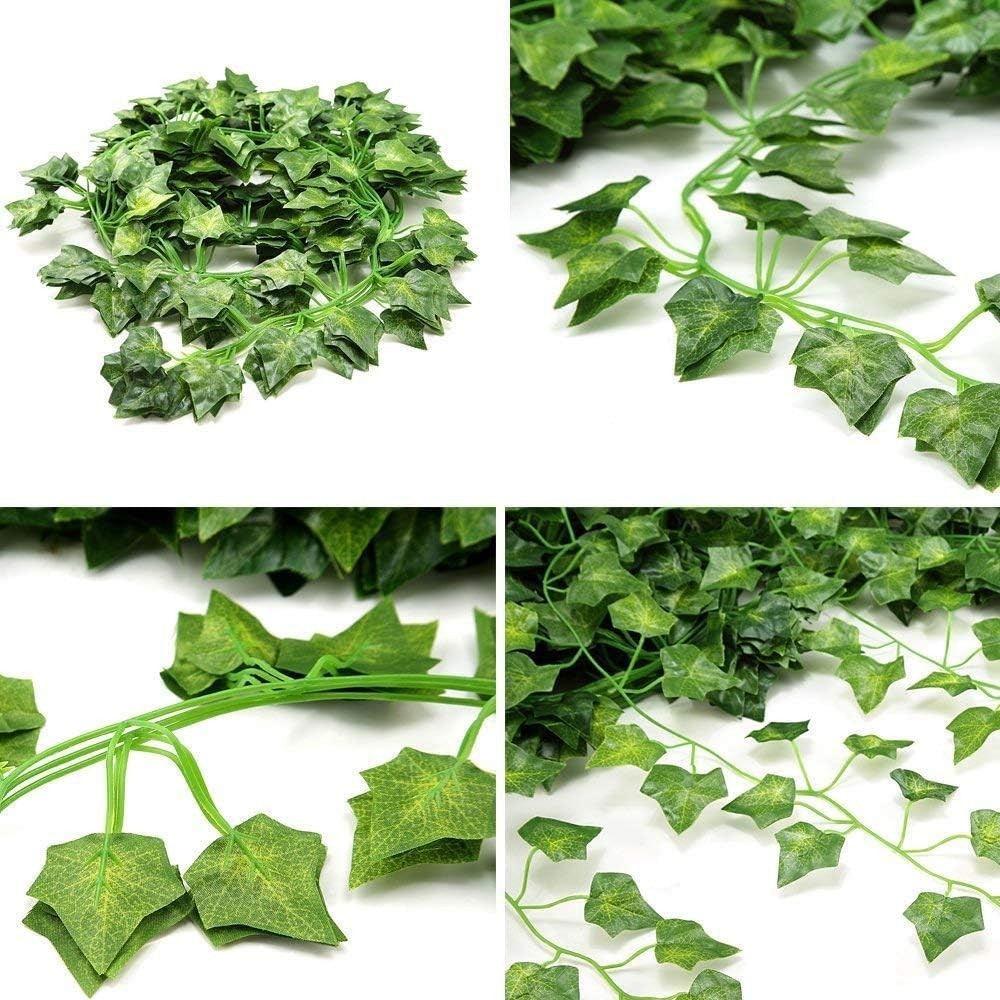 252 FT Artificial Ivy Vine Garland – 36 Pack Greenery Leaves for Home, Garden, W
