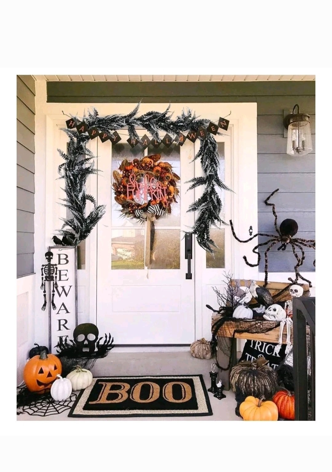 2 Pcs Black Garland Artificial Boston Palnts 6 FT Black Fern for Decor hanging