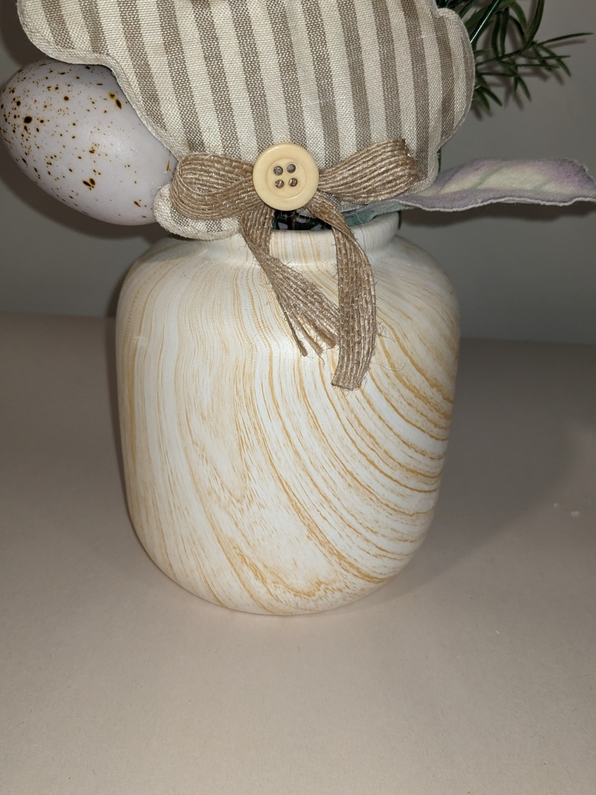 New Handmade Spring Easter Floral Bunny Decor~Farmhouse Country~