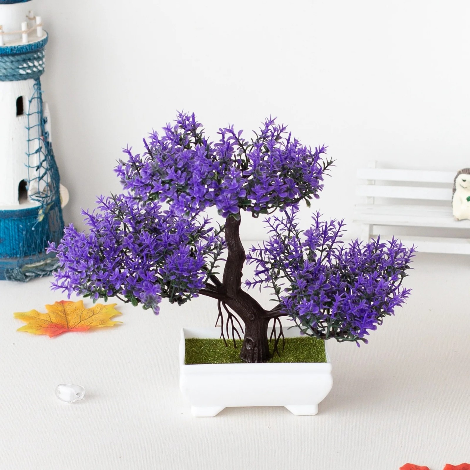 Mini Artificial Bonsai Plant Decorative Potted Tree Indoor Ornament