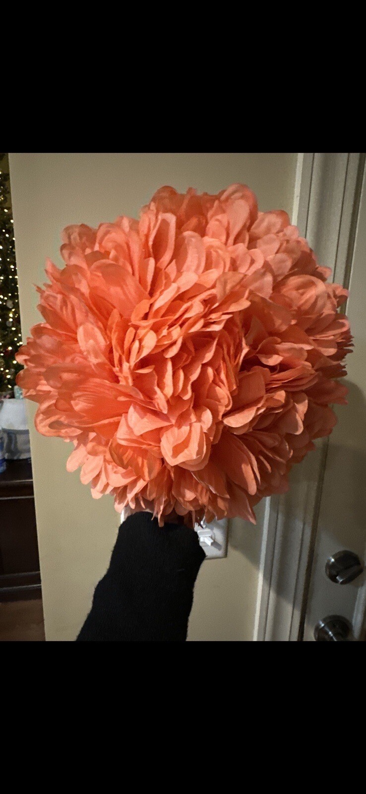 Artificial Flower Ball Choose Peach, Light Blue, Teal, Silver, Gray