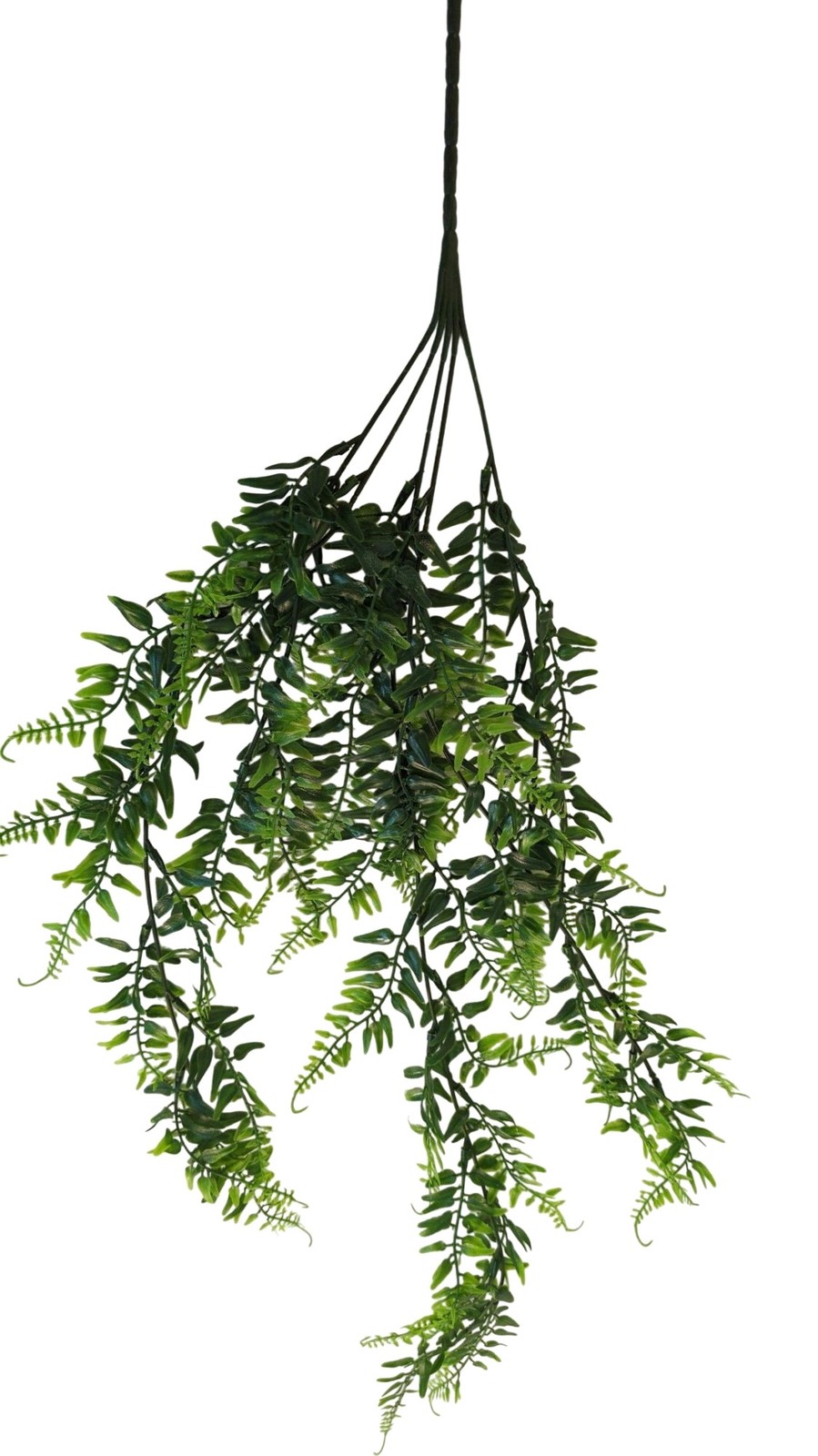 Artificial Hanging Fern Greenery Set of 2 Faux Trailing Fern Bushes Hanging Gree