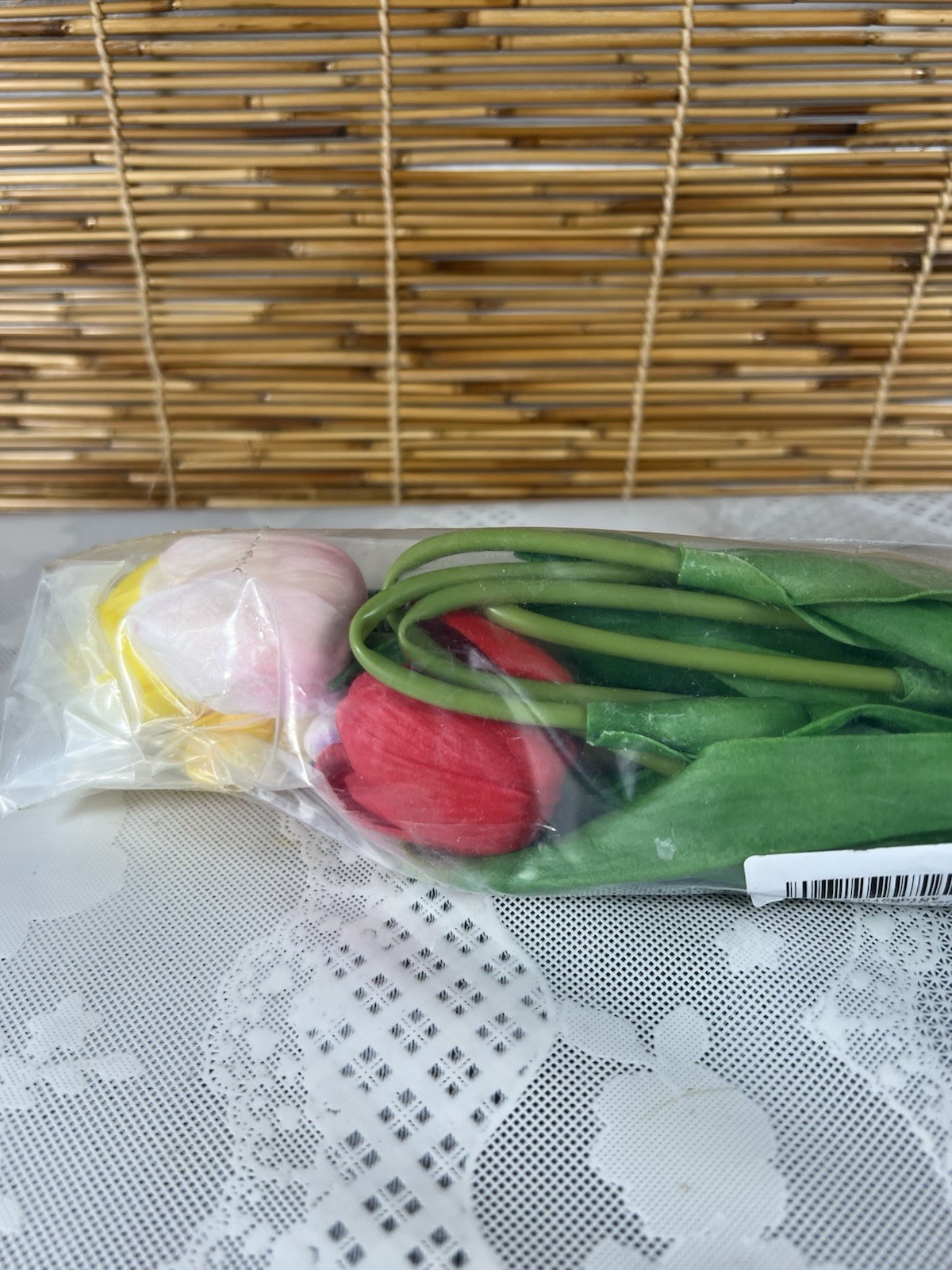 10 Pcs Rainbow Multi Color Real Touch Tulip Bundle Artificial Flower Wedding